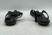 Load image into Gallery viewer, Michael Kors Womens Valentina Black Leather Open Toe Thong Sandals Size 5.5 M
