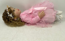 Load image into Gallery viewer, Unbranded Curly Brown Hair Realistic Baby Doll In Pink Dress With Accessories
