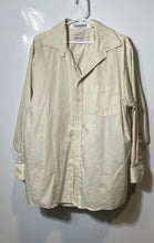 Load image into Gallery viewer, Joseph Abboud Mens Beige Cotton Non Iron Collared Dress Shirt Size 17 32/33
