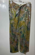 Load image into Gallery viewer, Zara Womens Multicolor Sequin Side Zipper Front Draped Knot Maxi Skirt Size XS
