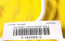 Load image into Gallery viewer, Zara Womens Yellow Round Neck Short Sleeve Pullover Boxy Cropped T-Shirt Size S
