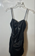 Load image into Gallery viewer, Zara Womens Black Spaghetti Strap Sweetheart Neck Back Zipper Mini Dress Size XS
