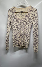 Load image into Gallery viewer, Express Womens Beige Gray Animal Print Long Sleeve Pullover Sweater Size XS
