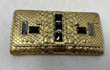 Load image into Gallery viewer, Juicy Couture Womens Black And Gold Animal Print ID Window Trifold Wallet
