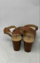 Load image into Gallery viewer, Lucky Brand Womens Haidlee Brown Leather Block Ankle Strap Heels Size 9M
