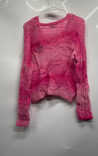 Load image into Gallery viewer, Guess Womens Pink Long Sleeve V-Neck Knitted Pullover Sweater Size Small
