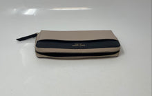 Load image into Gallery viewer, Kate Spade New York Womens Beige Black Leather Card Holder Zip-Around Wallet
