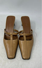 Load image into Gallery viewer, Max De Carlo Womens Brown Leather Slip-On Crossover Straps Mule Heels Size 9 B
