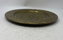 Load image into Gallery viewer, Decorative Brass Features a Tavern Scene In Relief Round Shape Plate
