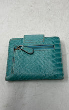 Load image into Gallery viewer, Franco Sarto Womens Green Snake Embossed Multiple Card Holder Bi-Fold Wallet

