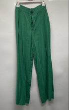 Load image into Gallery viewer, Zara Womens Green Pleated Front Regular Fit Wide-Leg Trouser Pants Size XS
