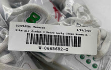 Load image into Gallery viewer, Authentic Nike Womens Air Jordan 3 Retro Green White Sneaker Shoes Sz 6 Damaged
