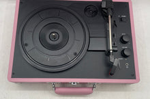 Load image into Gallery viewer, Cruiser Deluxe Model CR8005E-BH Pink Black 3 Speed Record Player Not Tested
