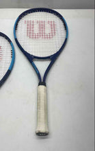Load image into Gallery viewer, Set Of 2 Pcs Wilson Ultra Blue White Comfort Grip Tennis Sporting Racquets
