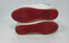 Load image into Gallery viewer, Michael Kors Womens Ace White Red Blue Perforated Leather Sneakers Shoes Size 5M

