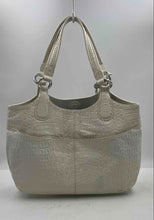 Load image into Gallery viewer, Authentic Brighton Womens White Double Handle Shoulder Handbag Stained/Damaged
