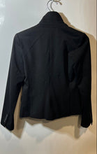 Load image into Gallery viewer, Express Womens Black Long Sleeve Pockets Peak Lapel One-Button Blazer Size 2
