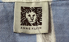 Load image into Gallery viewer, Anne Klein Womens Light Blue White Striped Cotton Button-Up Shirt No Size
