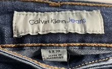 Load image into Gallery viewer, Calvin Klein Womens Blue Medium Wash Pockets Denim Skinny Jeans Pants Size 6X30
