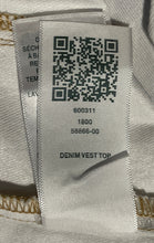 Load image into Gallery viewer, True Religion Womens White Denim Sleeveless Button Front Cropped Vest Size S/P
