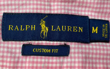 Load image into Gallery viewer, Ralph Lauren Mens Pink Printed Short Sleeve Custom Fit Button-Up Shirt Size M
