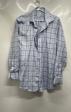 Load image into Gallery viewer, Brooks Brothers Mens Light Blue Plaid Non-Iron Stretch Regular Dress Shirt 16-33
