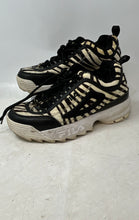 Load image into Gallery viewer, Fila Womens Disruptor 2 Black &amp; White Animal Print Lace-Up Sneaker Shoes Size 7
