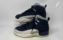 Load image into Gallery viewer, Nike Boys Air Jordan 12 BV8017-445 Blue White Leather Basketball Shoes Size 6.5Y
