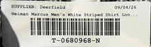 Load image into Gallery viewer, Neiman Marcus Mens White Black Check Cotton Trim Fit Dress Shirt Size 16.5 32/33
