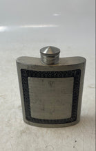 Load image into Gallery viewer, Vintage Kings Pewter Engraved Design Screw Cap Hip Bottle Flask Collectible
