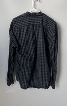 Load image into Gallery viewer, H&amp;M Mens Gray Black Check Print Long Sleeve Regular Fit Button-Up Shirt Size M
