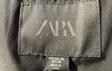 Load image into Gallery viewer, Zara Womens Black Fluffy Long Sleeve Hooded Cropped Faux Fur Jacket Size XS
