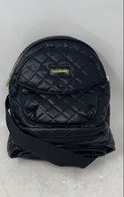Load image into Gallery viewer, Tushbaby Black Quilted Leather Adjustable Strap Zip-Around Hip Seat Baby Carrier
