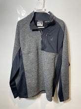 Load image into Gallery viewer, Spyder Mens Gray Black Fleece Long Sleeve 1/4 Zip Pullover Sweater Size XL
