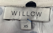 Load image into Gallery viewer, Willow Womens Black White Polka Dot 3/4 Sleeve Cropped Blouse Top Size XS
