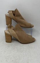 Load image into Gallery viewer, Cole Haan Womens Callista Beige Peep Toe Block Heel Slingback Sandals Size 10B
