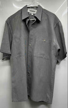 Load image into Gallery viewer, Pierre Cardin Mens Gray Short Sleeve Collared Button-Up Shirt Size Medium
