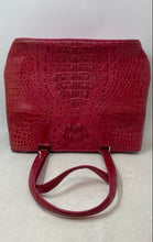 Load image into Gallery viewer, Crocodee Womens Pink Crocodile Embossed Leather Double Handle Tote Bag
