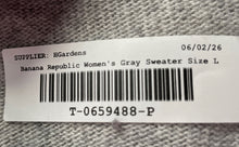 Load image into Gallery viewer, Banana Republic Womens Gray Long Sleeve Pullover Sweater Size Large

