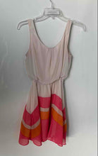 Load image into Gallery viewer, Bebe Womens Multicolor Colorblock Sleeveless Scoop Neck Fit &amp; Flare Dress Sz 2XS
