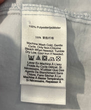 Load image into Gallery viewer, DKNY Womens Light Blue Space Dye Short Puff Sleeve Button Front Blouse Top Sz L

