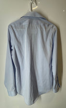 Load image into Gallery viewer, Calvin Klein Mens Light Blue Herringbone Slim Fit Dress Shirt Size 14.5 32/33
