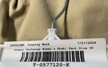 Load image into Gallery viewer, Armani Exchange Womens Khaki Flat Front Pockets Straight Leg Dress Pants Size 30
