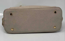 Load image into Gallery viewer, Authentic Madison West Womens Beige Bottom Studs Satchel Purse Stained
