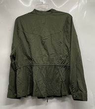 Load image into Gallery viewer, Torrid Womens Green Long Sleeve Chest Pocket Drawstring Anorak Jacket Size 1
