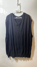 Load image into Gallery viewer, Oscar De La Renta Mens Black Sleeveless V-Neck Pullover Vest Sweater Size 3X
