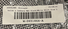 Load image into Gallery viewer, Authentic Dolce &amp; Gabbana Mens Black White Gingham Cotton Dress Shirt Size 16/41
