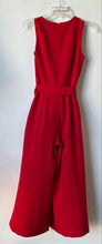 Load image into Gallery viewer, Karl Lagerfeld Womens Red Sleeveless V-Neck Wide-Leg One-Piece Jumpsuit Size 2
