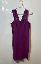 Load image into Gallery viewer, Express Womens Purple Sleeveless Short Bodycon Dress Size Large
