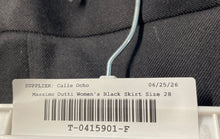 Load image into Gallery viewer, Massimo Dutti Womens Black Stretch Back Zip Straight &amp; Pencil Skirt Size 28/38
